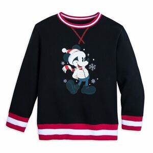 Mickey Mouse Holiday Sweatshirt Kids Disney Parks NWT Size 4 Christmas Girl/Boy